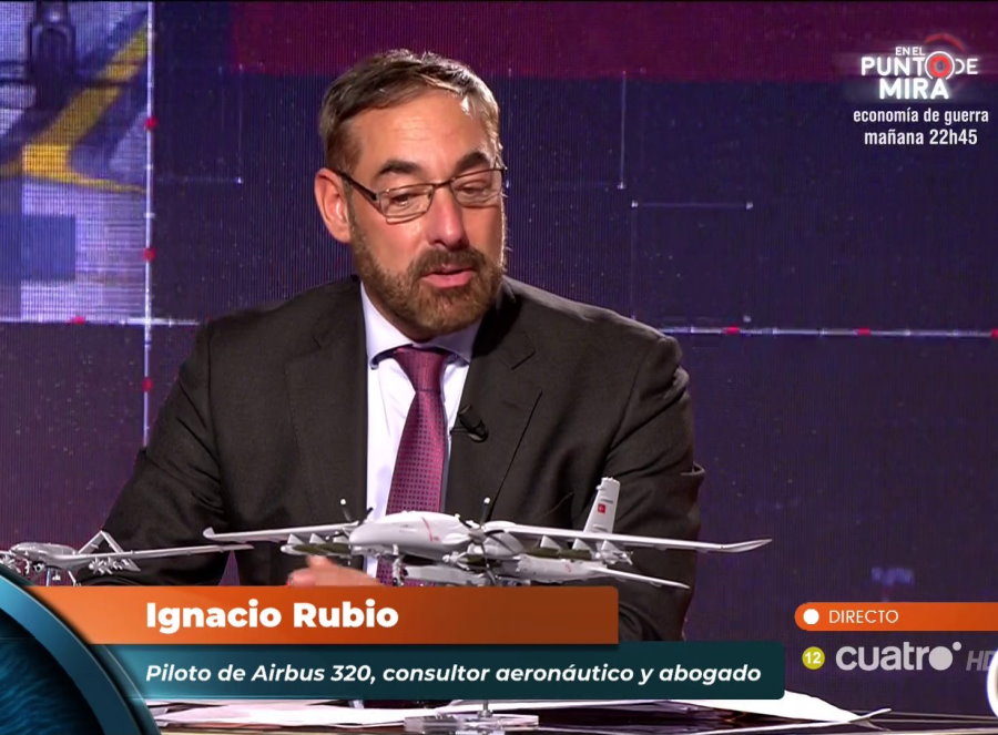 Ignacio Rubio. Entrevistado en un programa de televisión