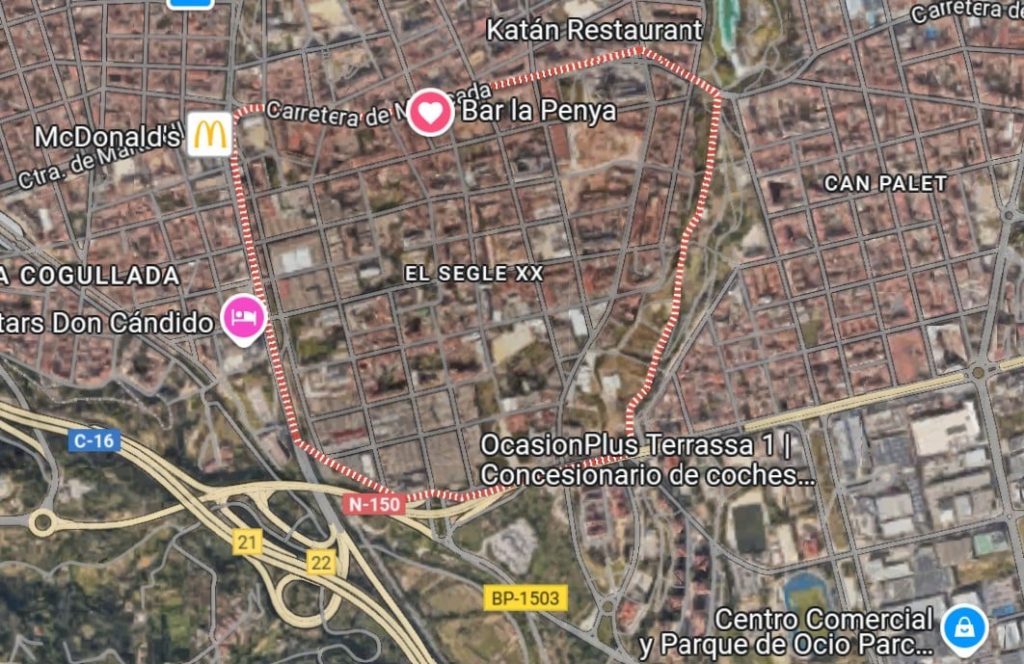 Violento robo a una anciana en Terrassa la dejan malherida tras el asalto. Mapa del barrio