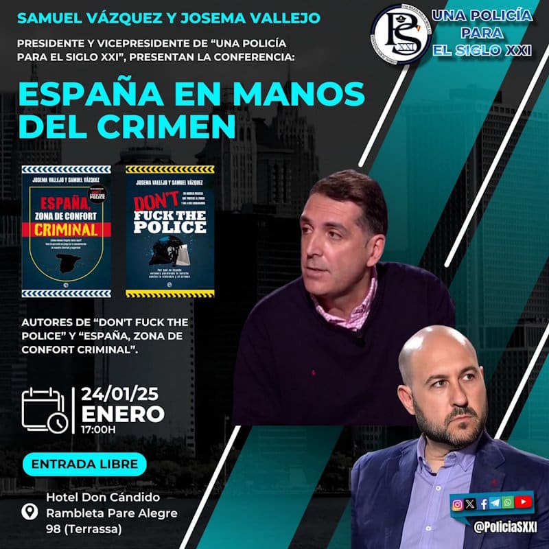 España en manos del crimen. Evento en Terrassa. Con Samuel Álvarez y Josema Vallejo.