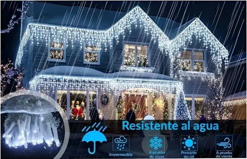 Luces de Navidad, la mejor elección para estas fiestas. Luces de una casa.